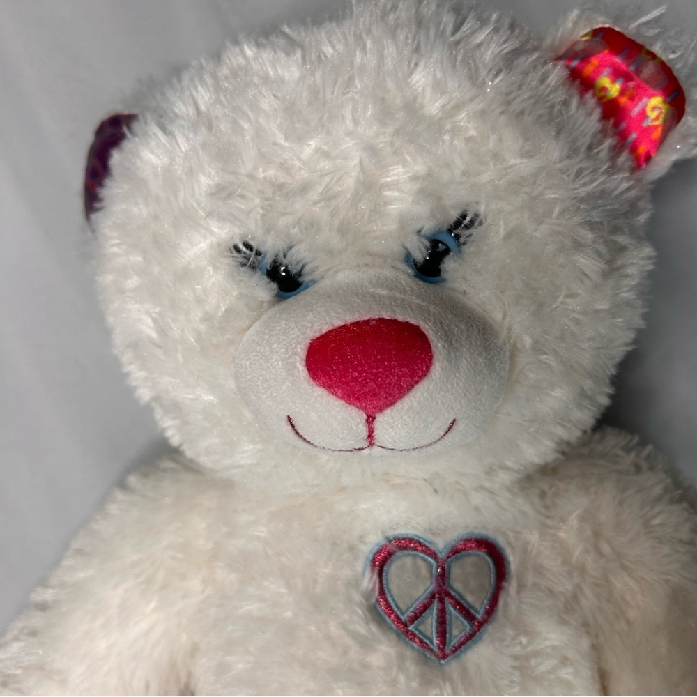 Build-A-Bear White Plush with Rainbow Accents - Picture 3 of 9